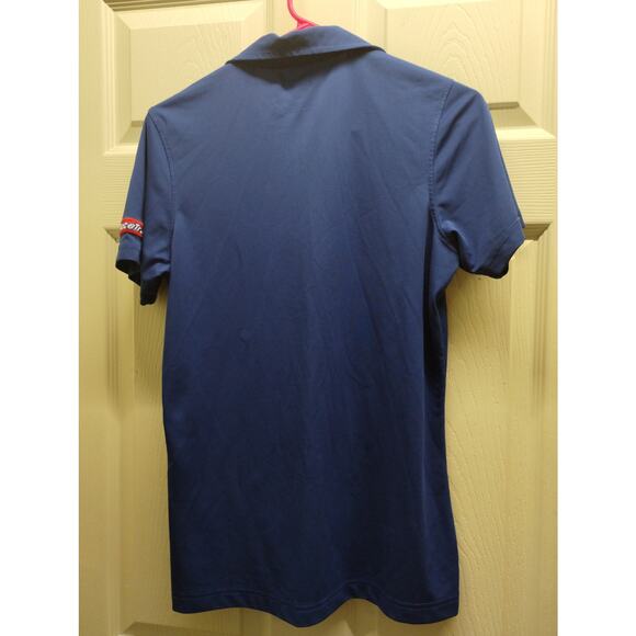 RaceTrac Women's Size Medium Hydrovent Gas Station Employee Blue Polo Shirt - Picture 3 of 6